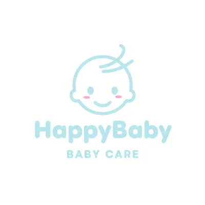 blue minimalist baby care advertisment