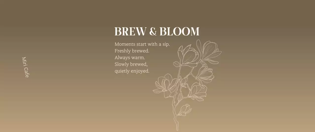 茶色 シンプル カフェ カップ 感性テキスト