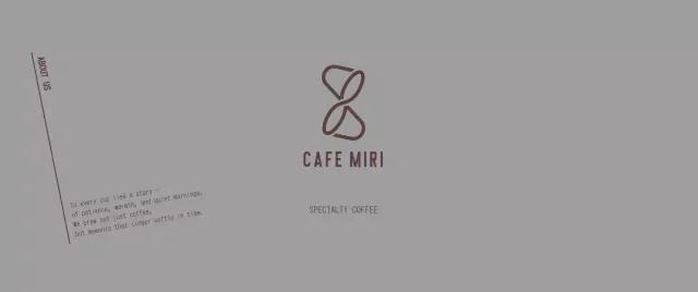 グレー シンプル カフェ ロゴテキスト