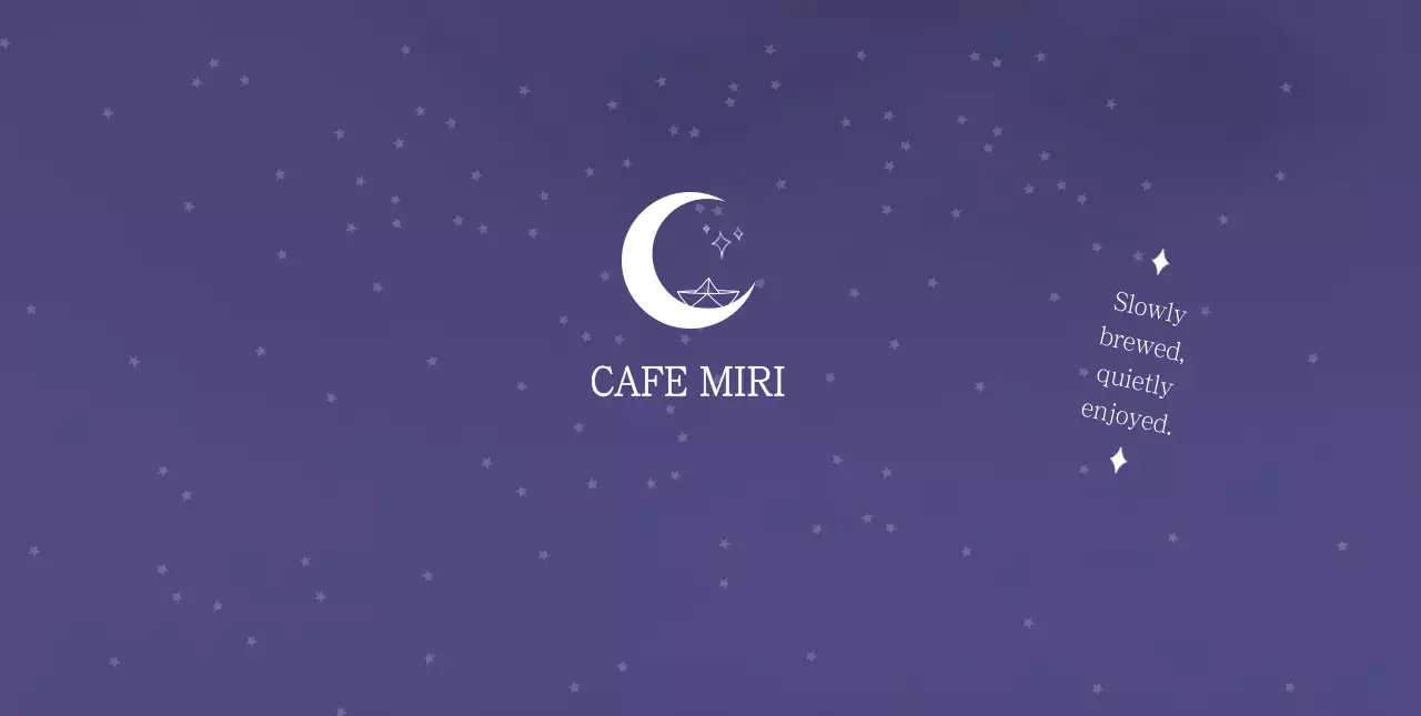 紫 シンプル カフェ ロゴ ロゴテキスト