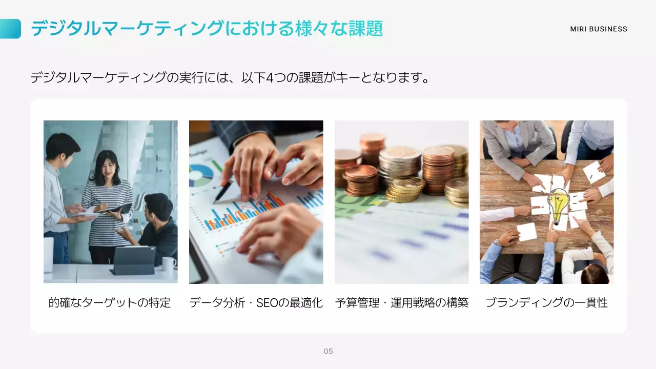 白 モダン マーケティング プラン