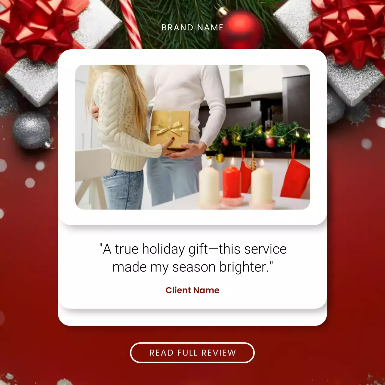 Red Elegant Holiday Advertisement Social Media Square