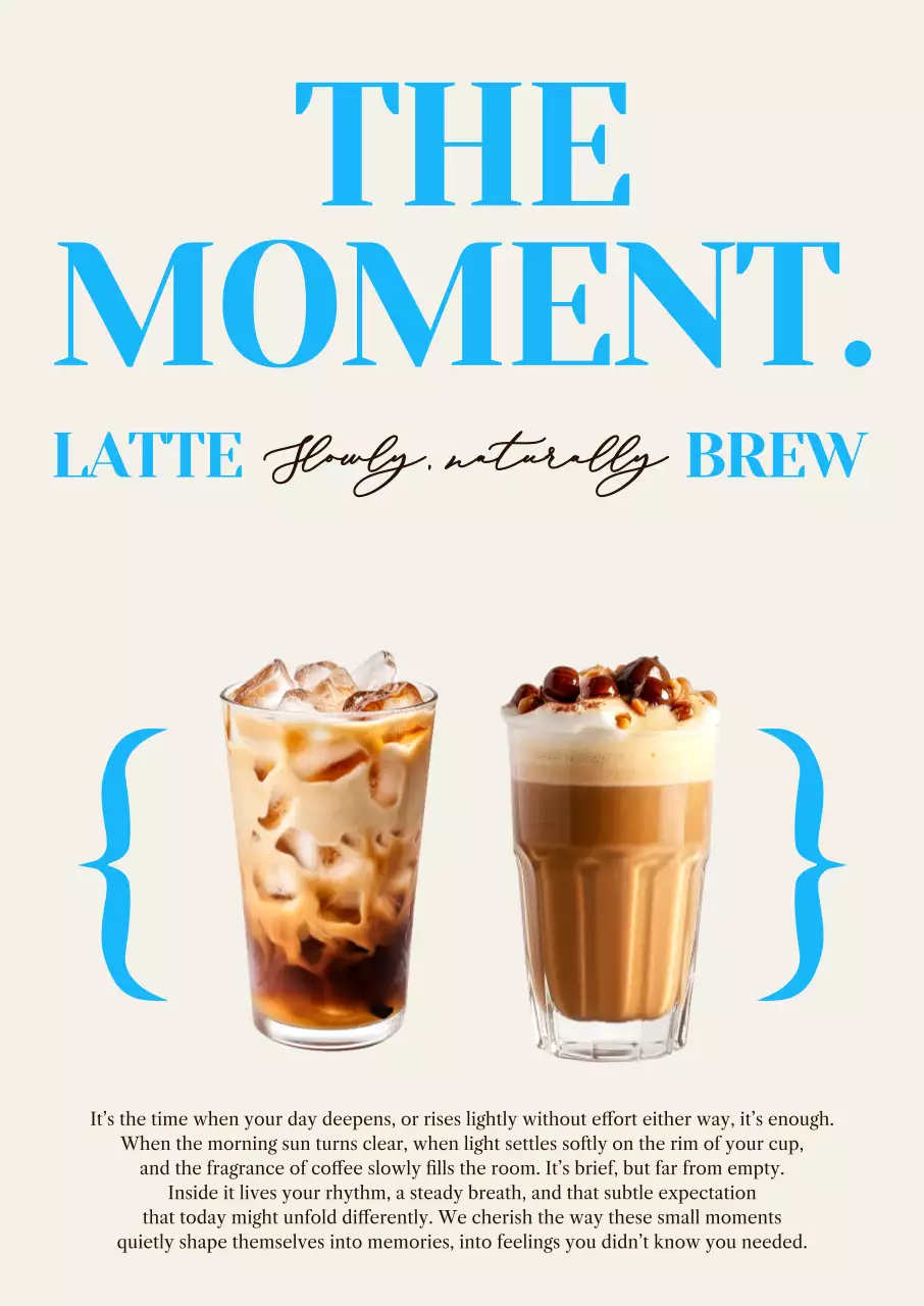 베이지 모던 커피 광고