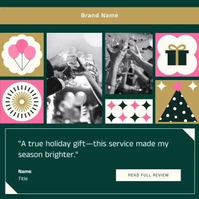 Pink Retro New Year Quote Social Media Post