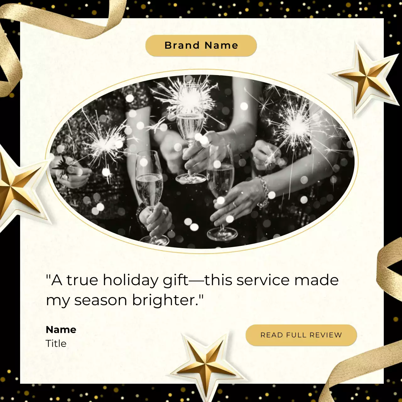 Gold Elegant New Year Quote Social Media Post