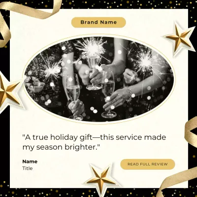 Gold Elegant New Year Quote Social Media Post