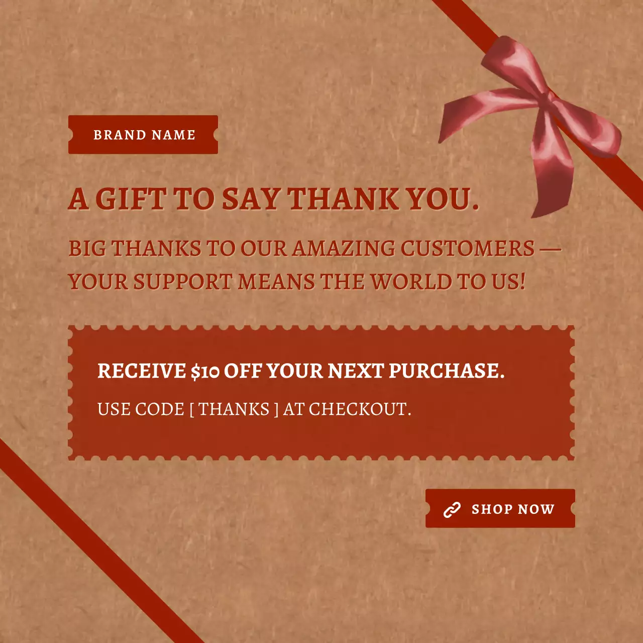 Brown Classic Gift Promotion for Social Media