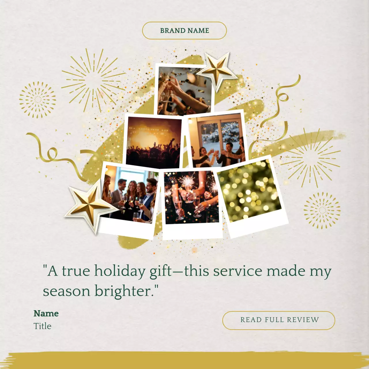 Gold Elegant New Year Quote Social Media Post