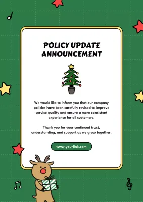 Green Festive Policy Announcement Poster