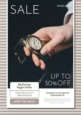 White and Green Minimalist Fashion New Year Sale Poster