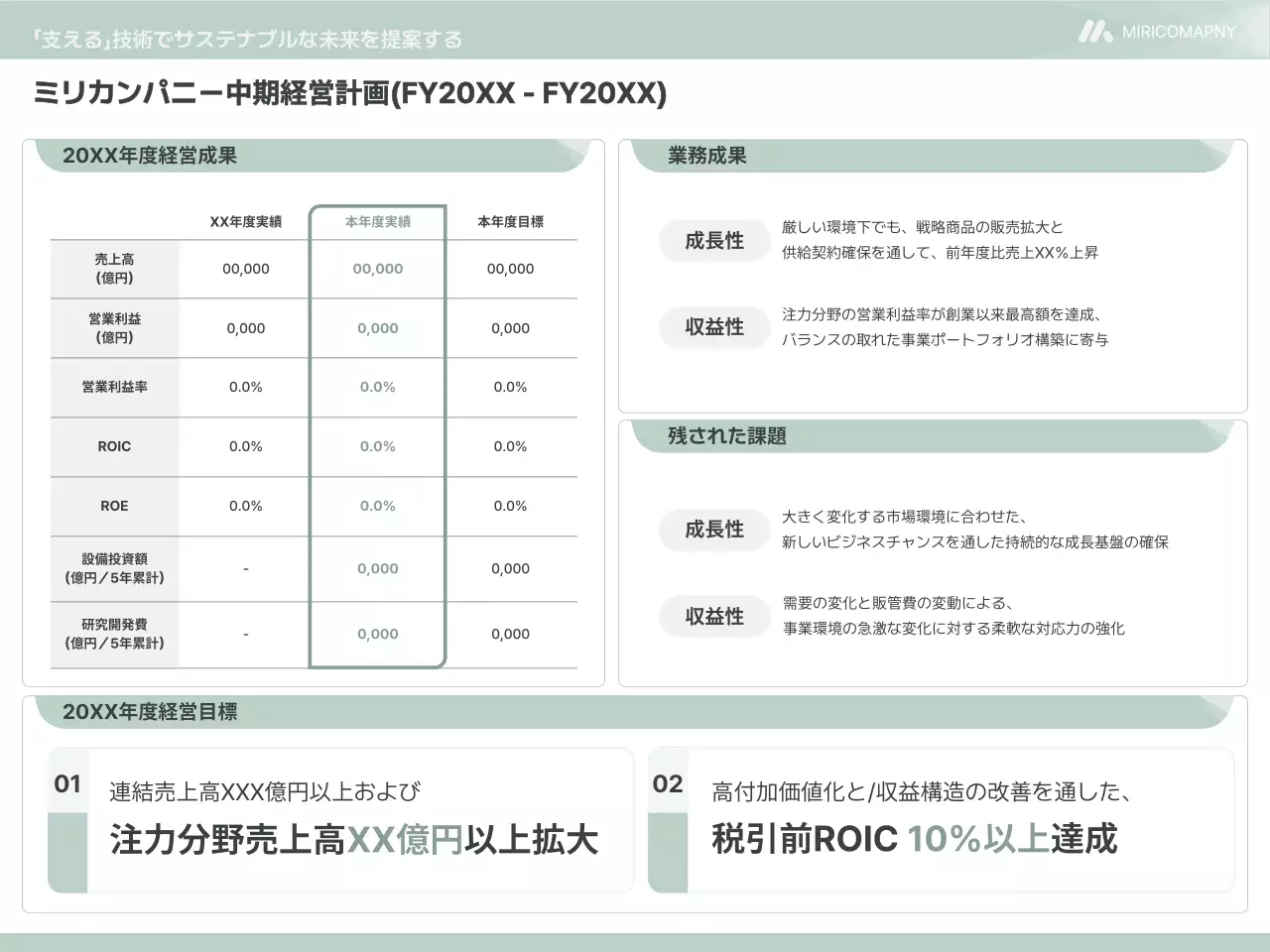 グレー シンプル ビジネス 計画書