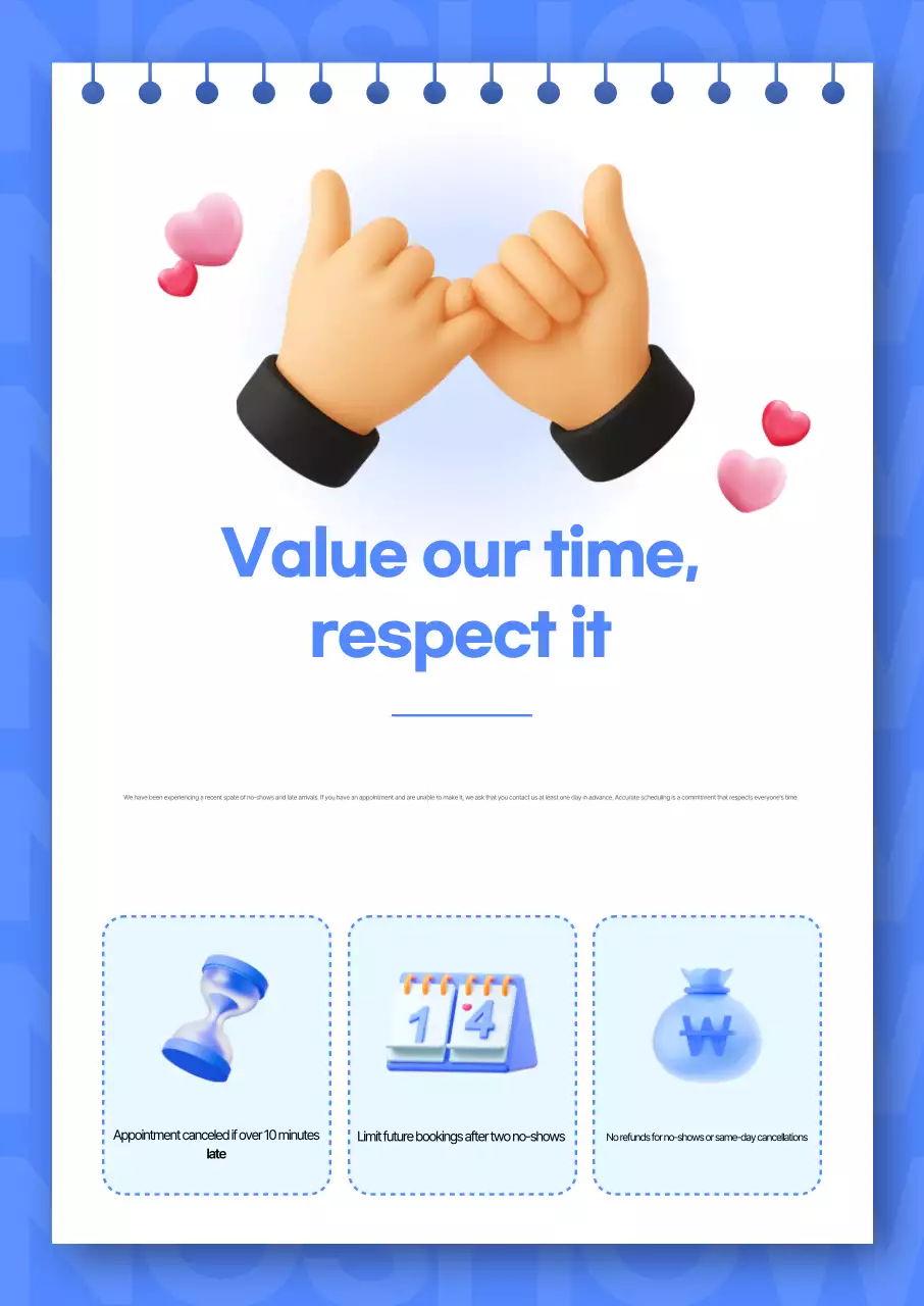 Hướng dẫn Chính sách Đặt phòng Blue Modern