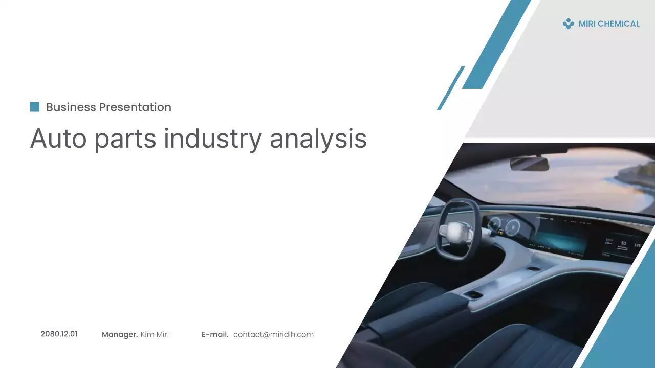 Análise de Tendências do Mercado de Peças Automotivas Modernas Azuis