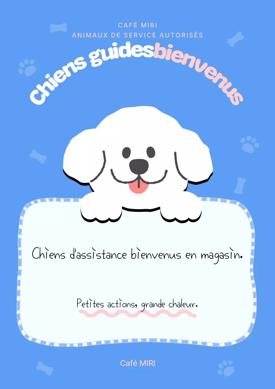 Chien guide bleu mignon