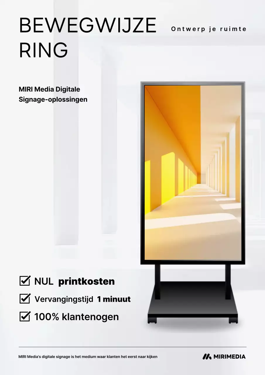 Witte moderne digitale reclame