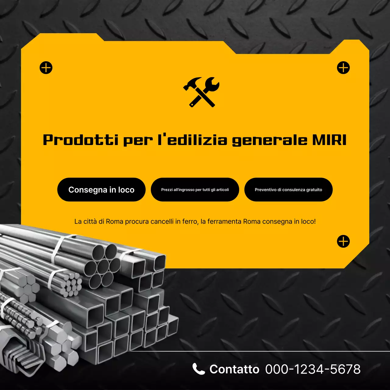 Promozione all'ingrosso di hardware moderno giallo
