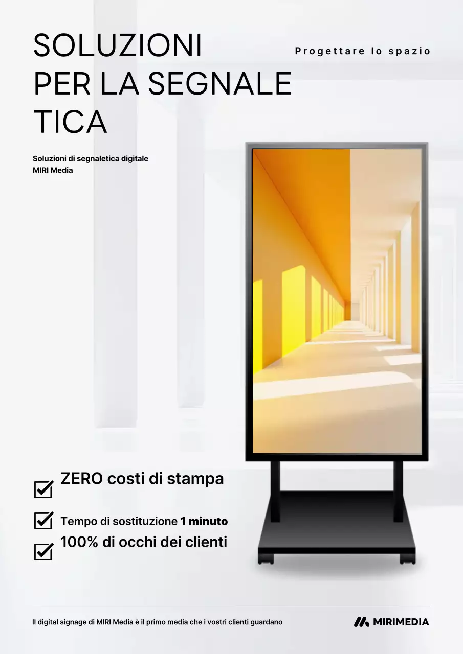 Pubblicità digitale moderna bianca