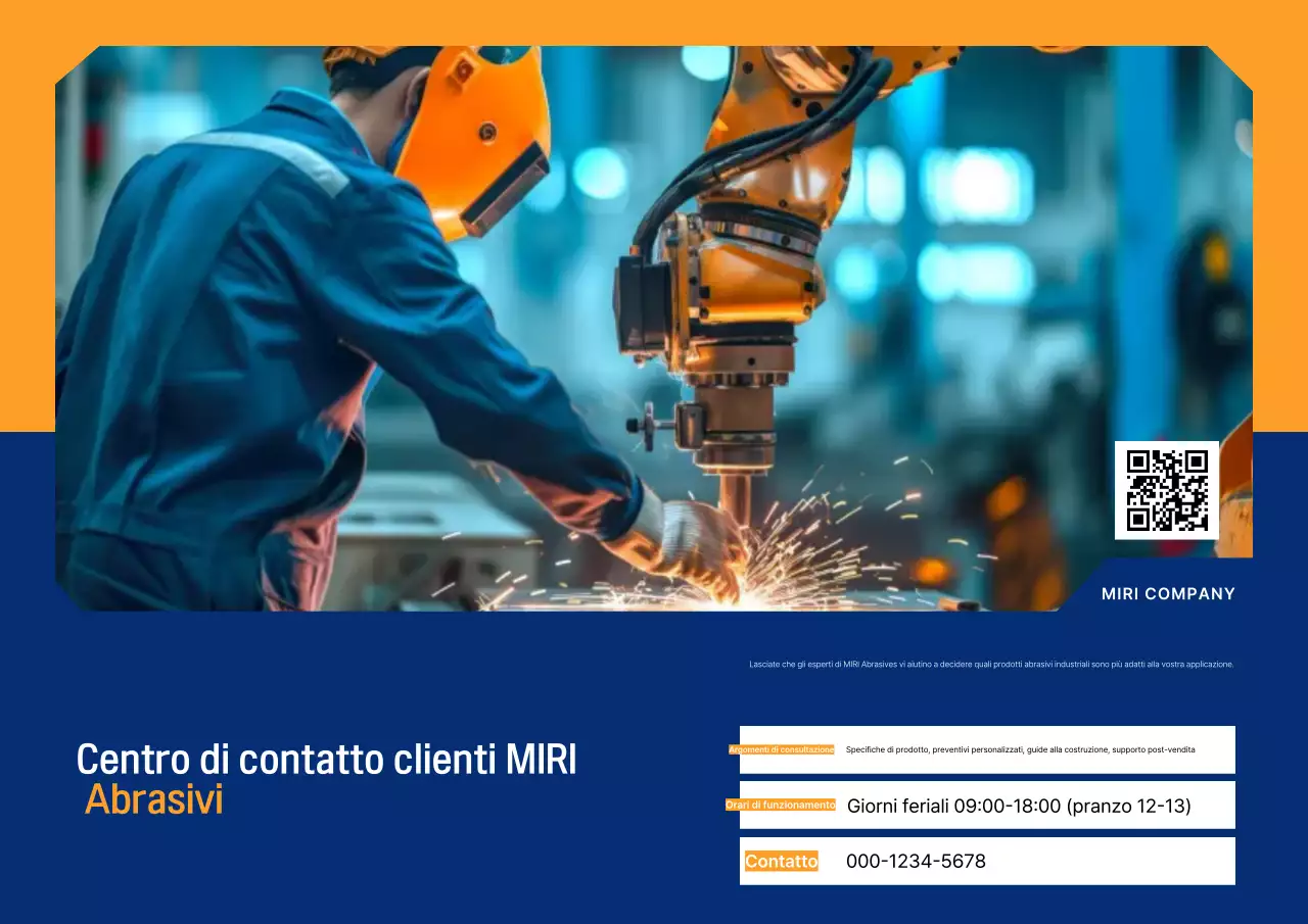 Servizio clienti di Orange Modern Abrasives Manufacturing