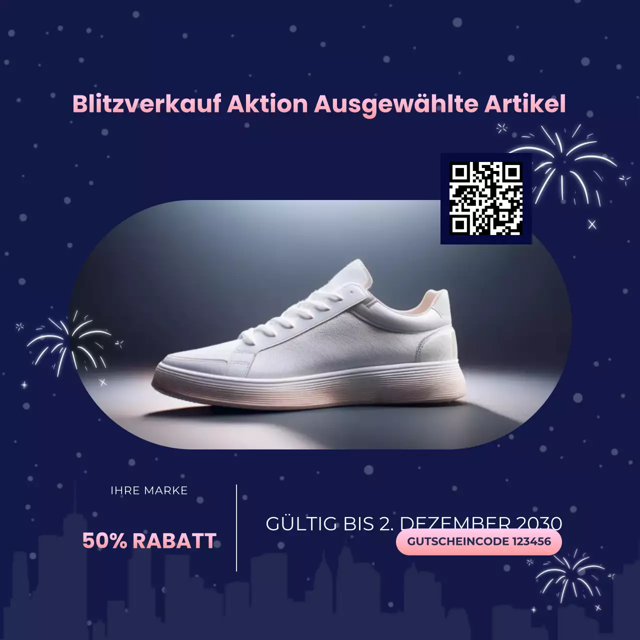 Blue Flat Bundle Coupon-Aktion für Social Media zum neuen Jahr