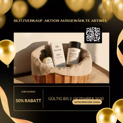 Beige-Goldenes Minimalistisches Bundle: Gutscheinaktion für Social Media zum neuen Jahr