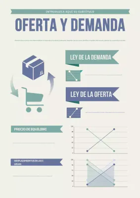 Póster de la Guía de Economía Moderna Beige