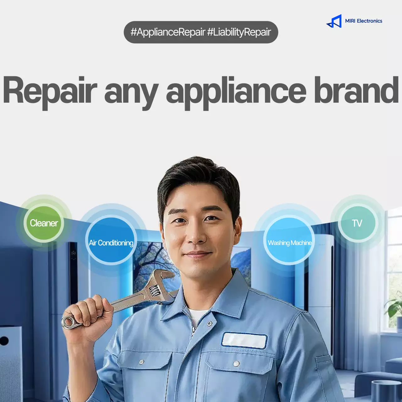 Gray Simple Appliance Repair Advertisement