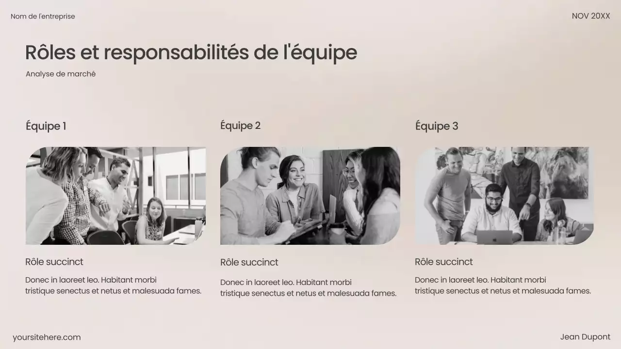 Présentation commerciale moderne beige