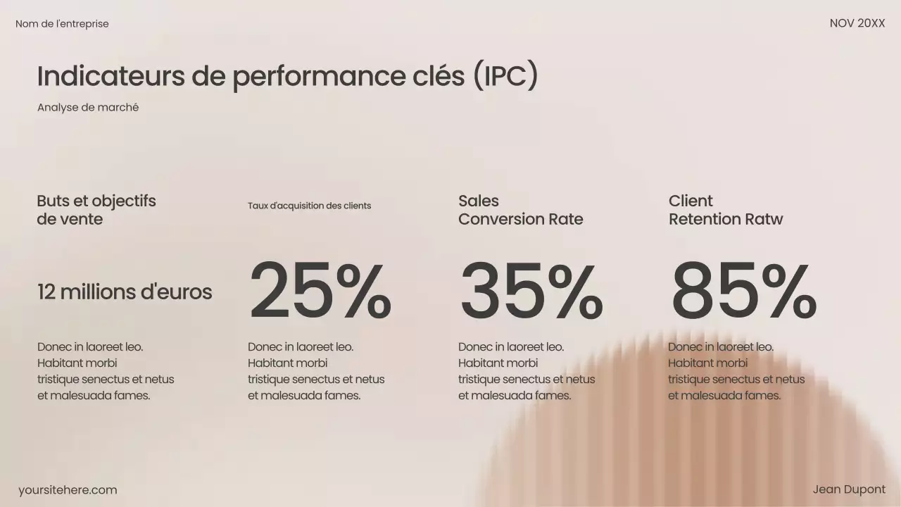 Présentation commerciale moderne beige