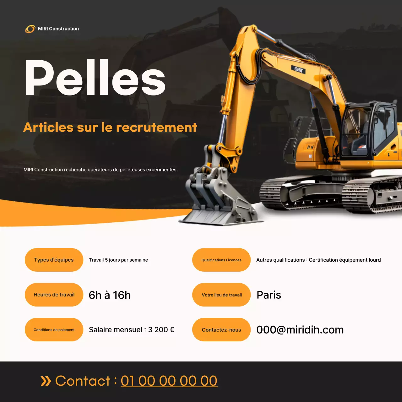 Recrutement dans le secteur de la construction moderne à Orange