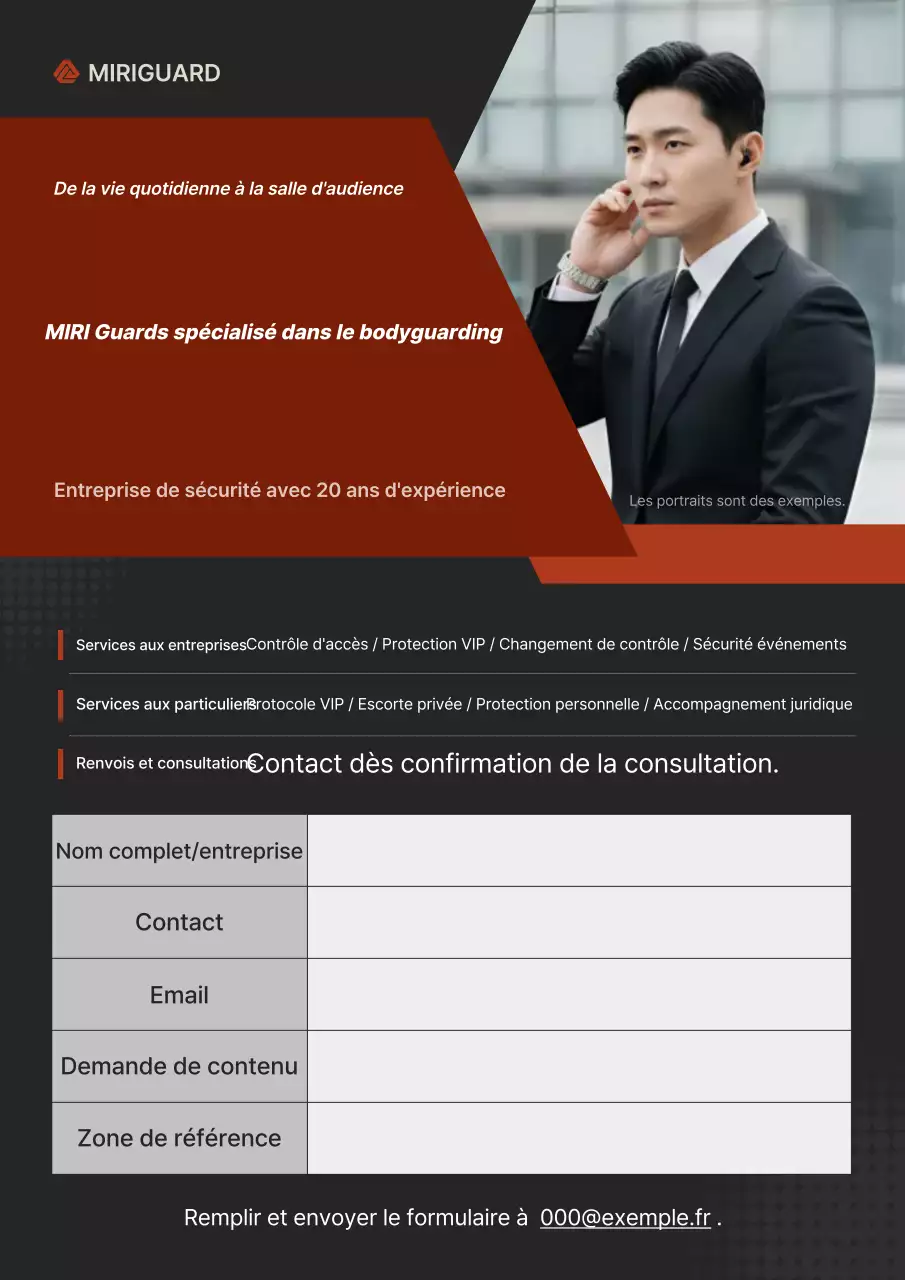 Guide de sécurité moderne rouge