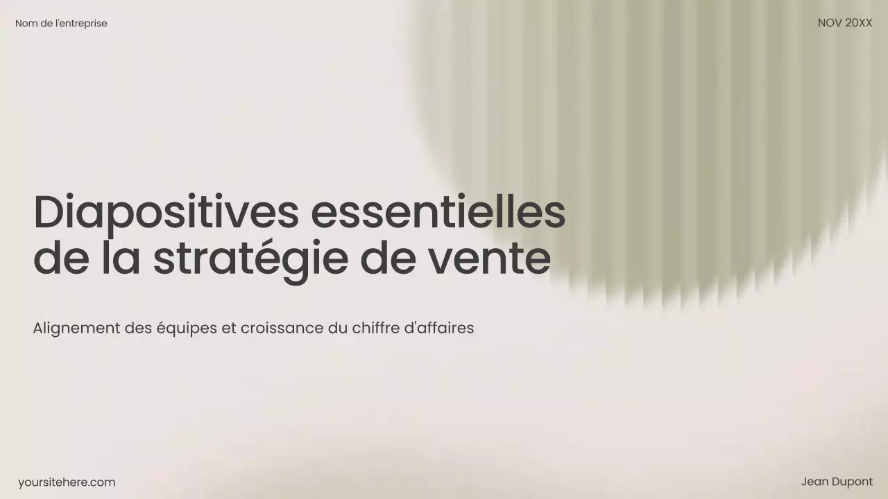 Présentation commerciale moderne beige