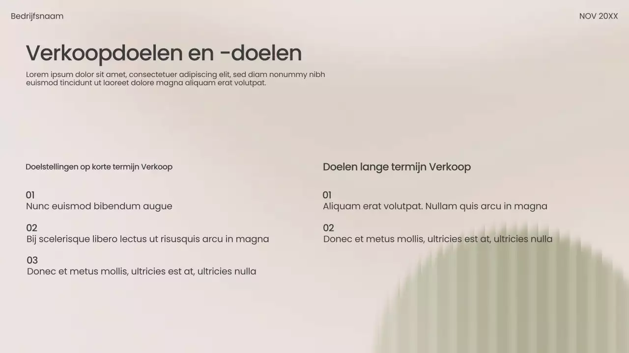 Beige moderne verkooppresentatie