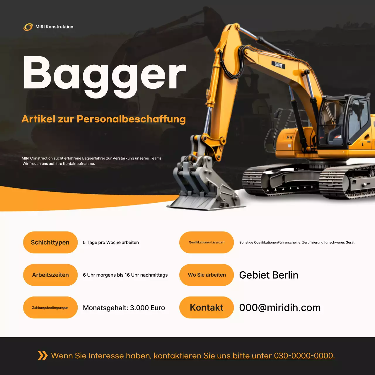 Orange – Personalvermittlung für die moderne Bauindustrie