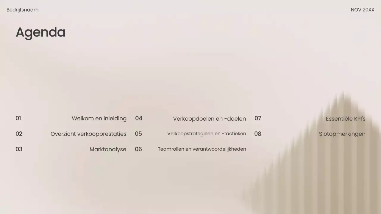 Beige moderne verkooppresentatie