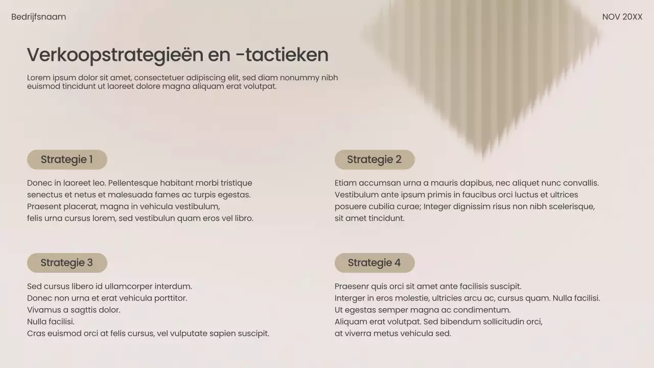 Beige moderne verkooppresentatie