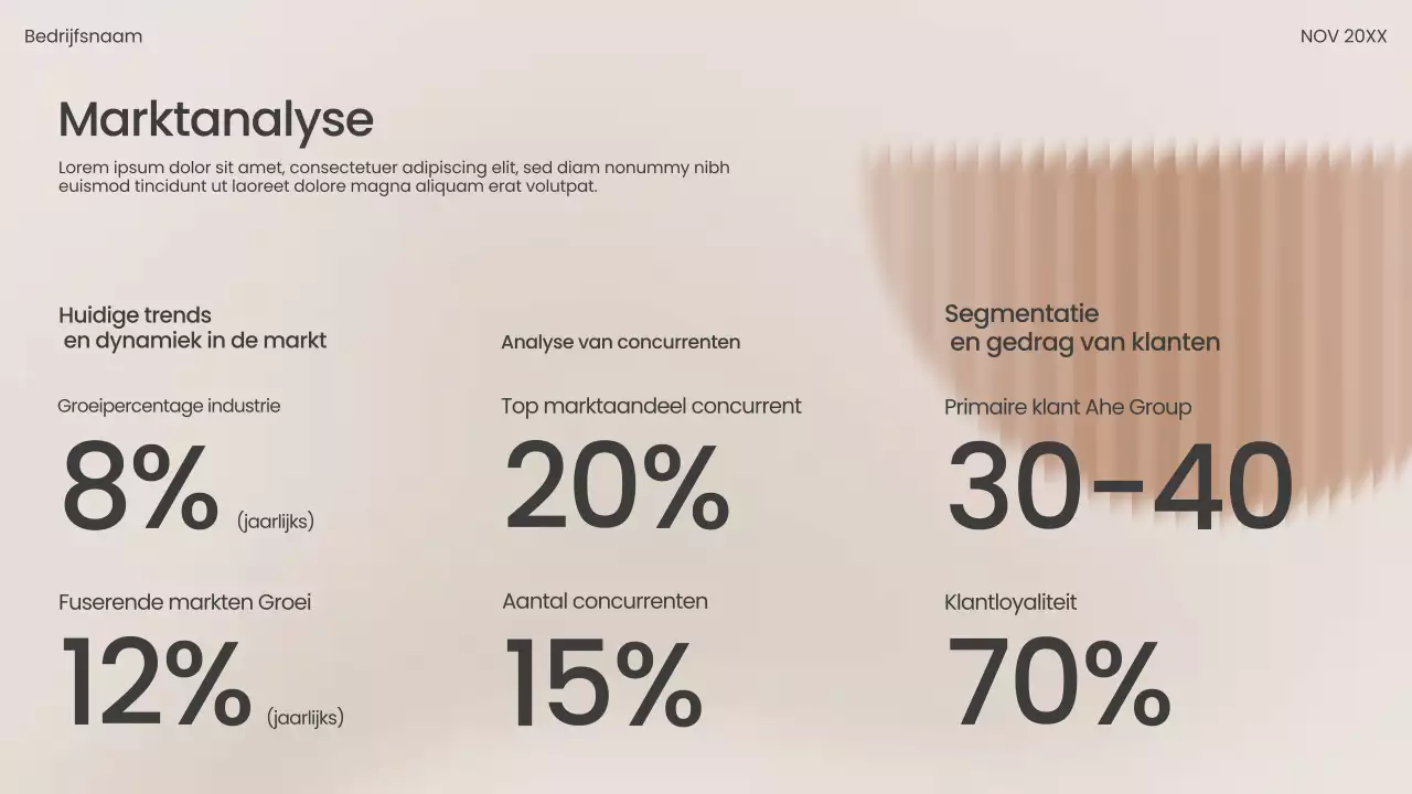 Beige moderne verkooppresentatie