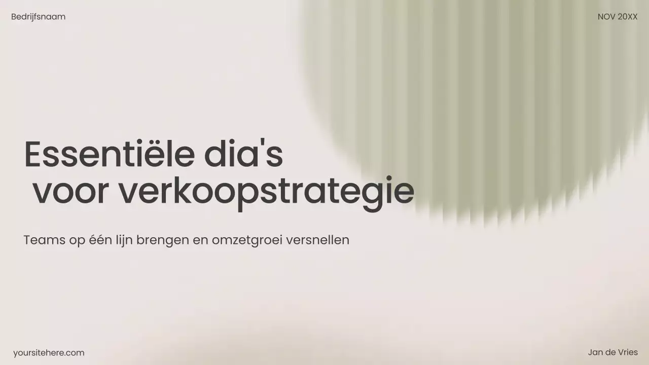 Beige moderne verkooppresentatie