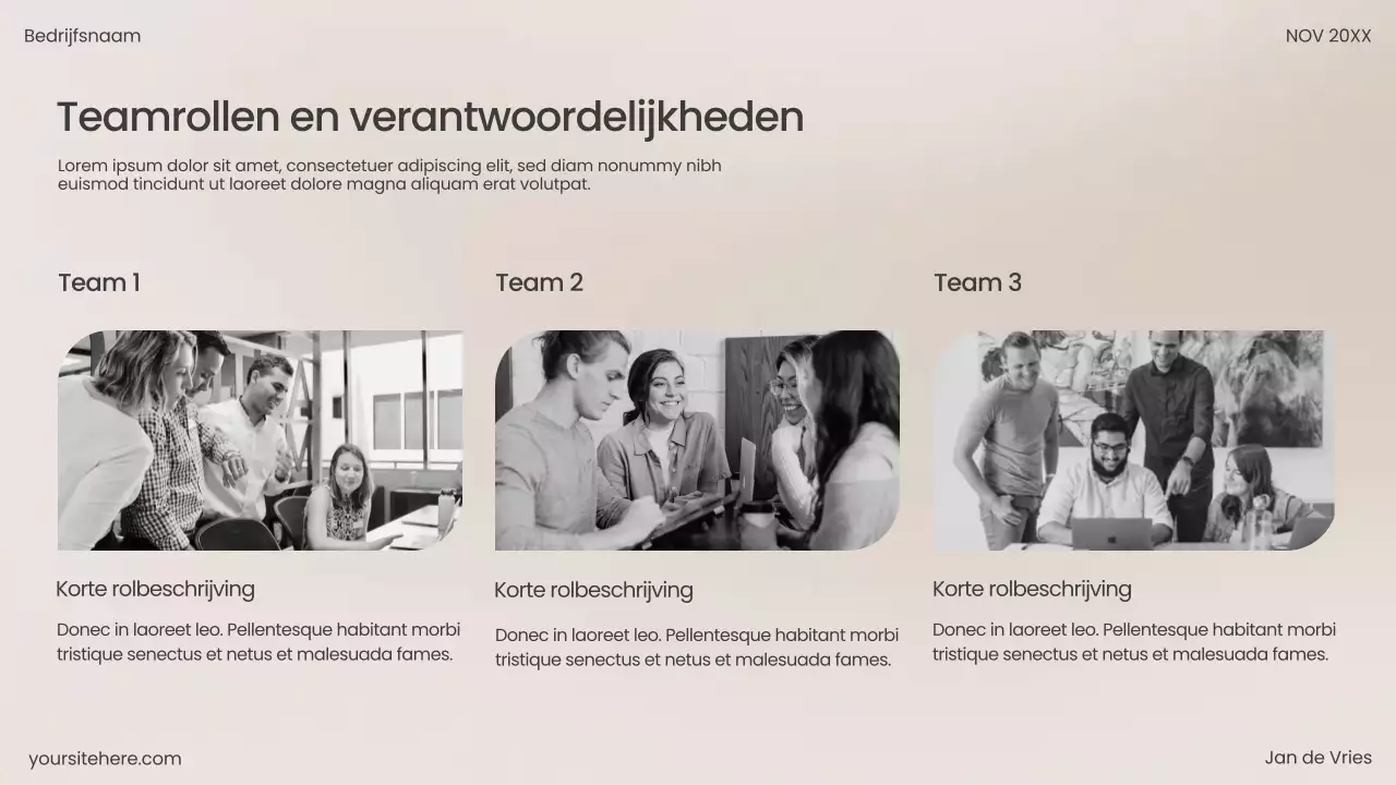 Beige moderne verkooppresentatie