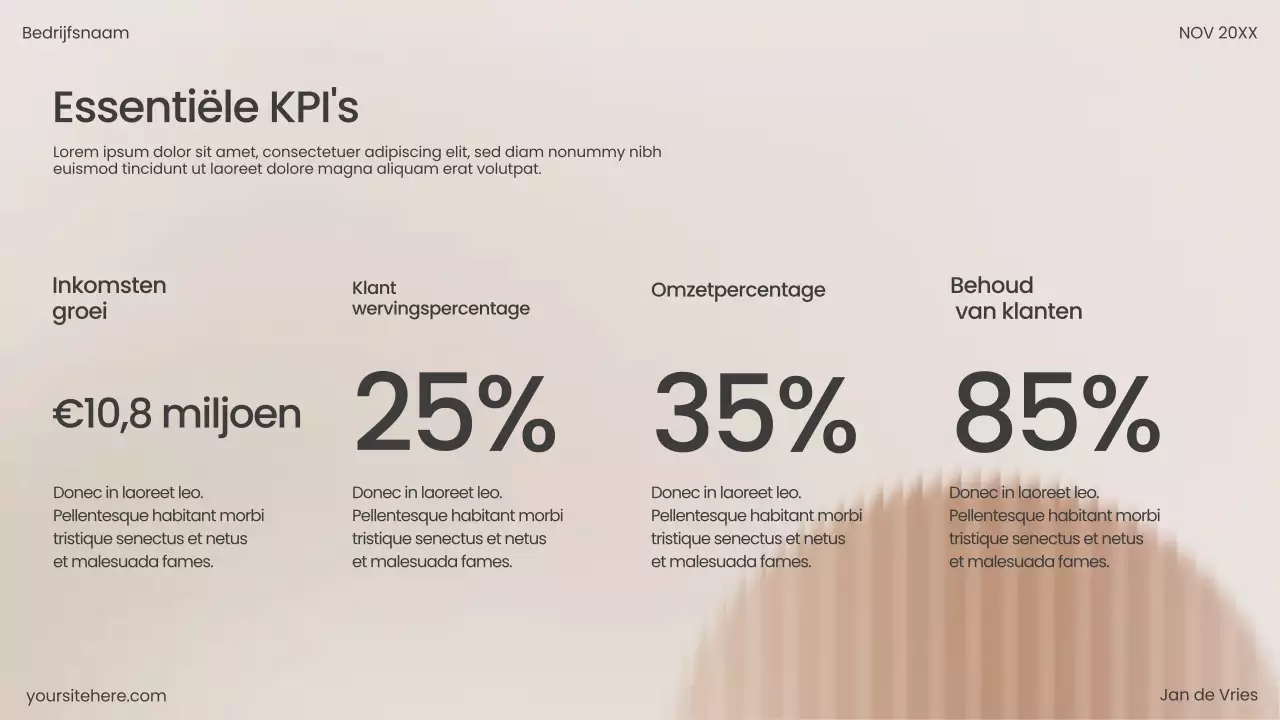 Beige moderne verkooppresentatie