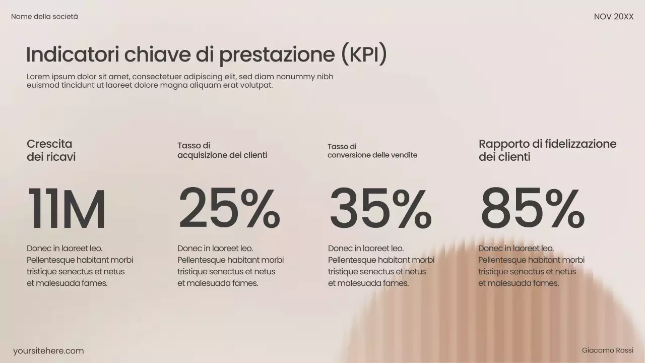 Presentazione di vendita moderna beige