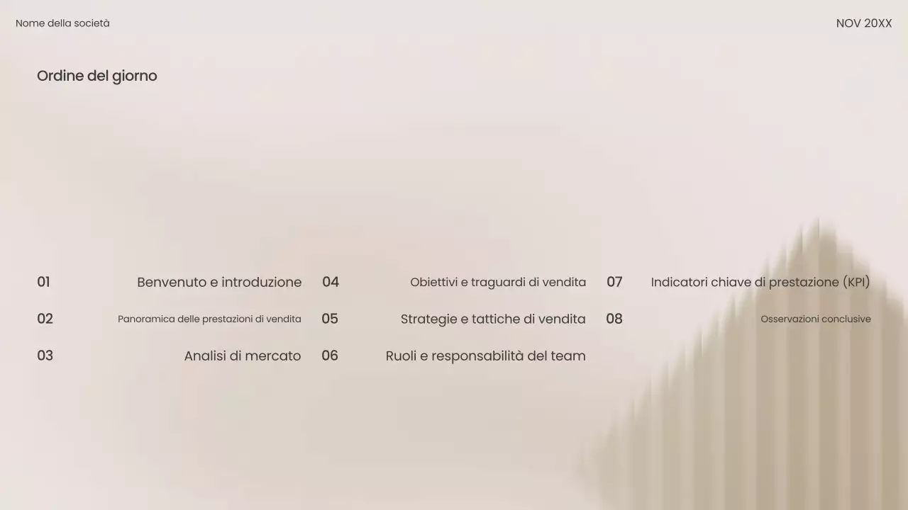 Presentazione di vendita moderna beige