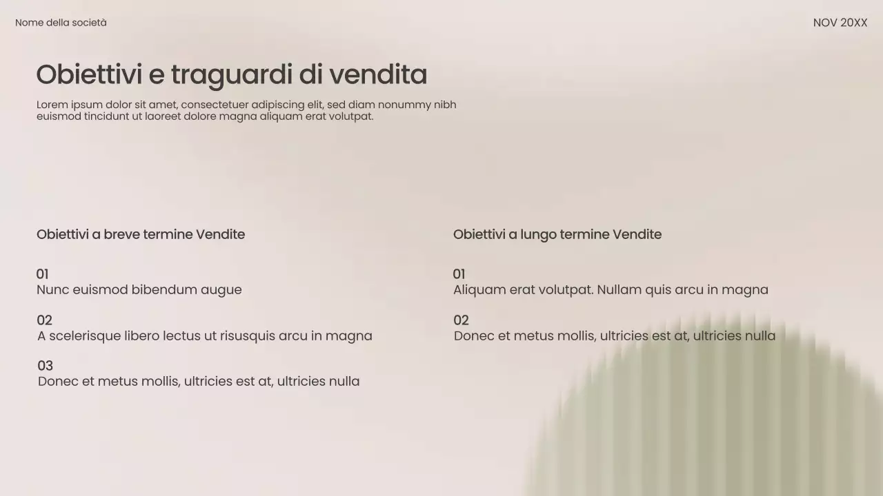 Presentazione di vendita moderna beige