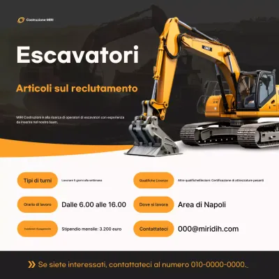 Reclutamento nel settore delle costruzioni moderne di Orange