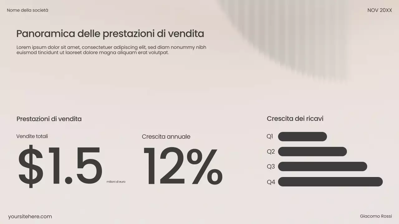 Presentazione di vendita moderna beige