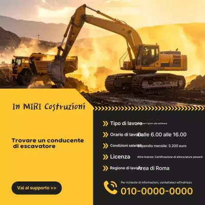 Avviso di reclutamento di base arancione