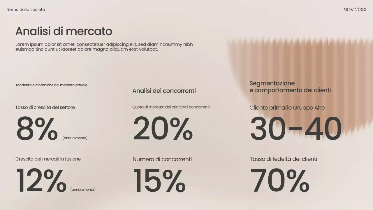 Presentazione di vendita moderna beige