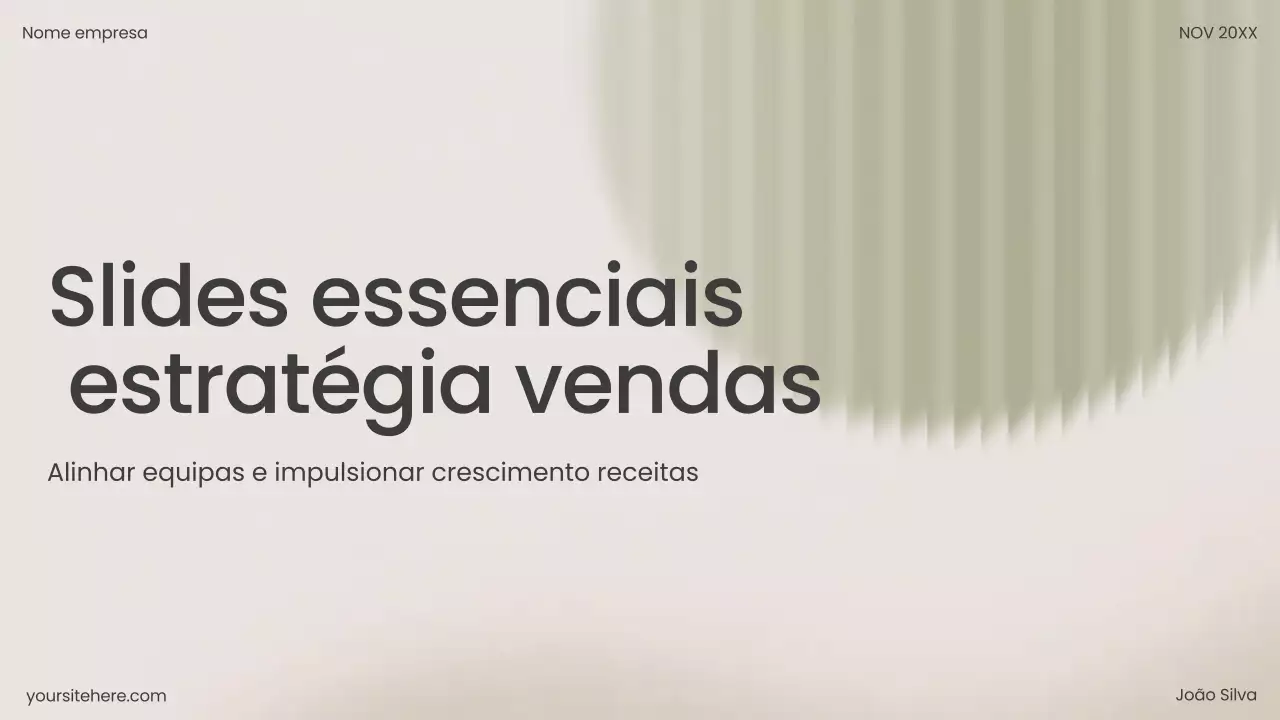 Apresentação de Vendas Moderna em Bege