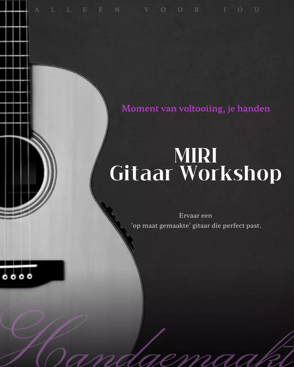 Advertentie voor zwarte klassieke muziekinstrumenten