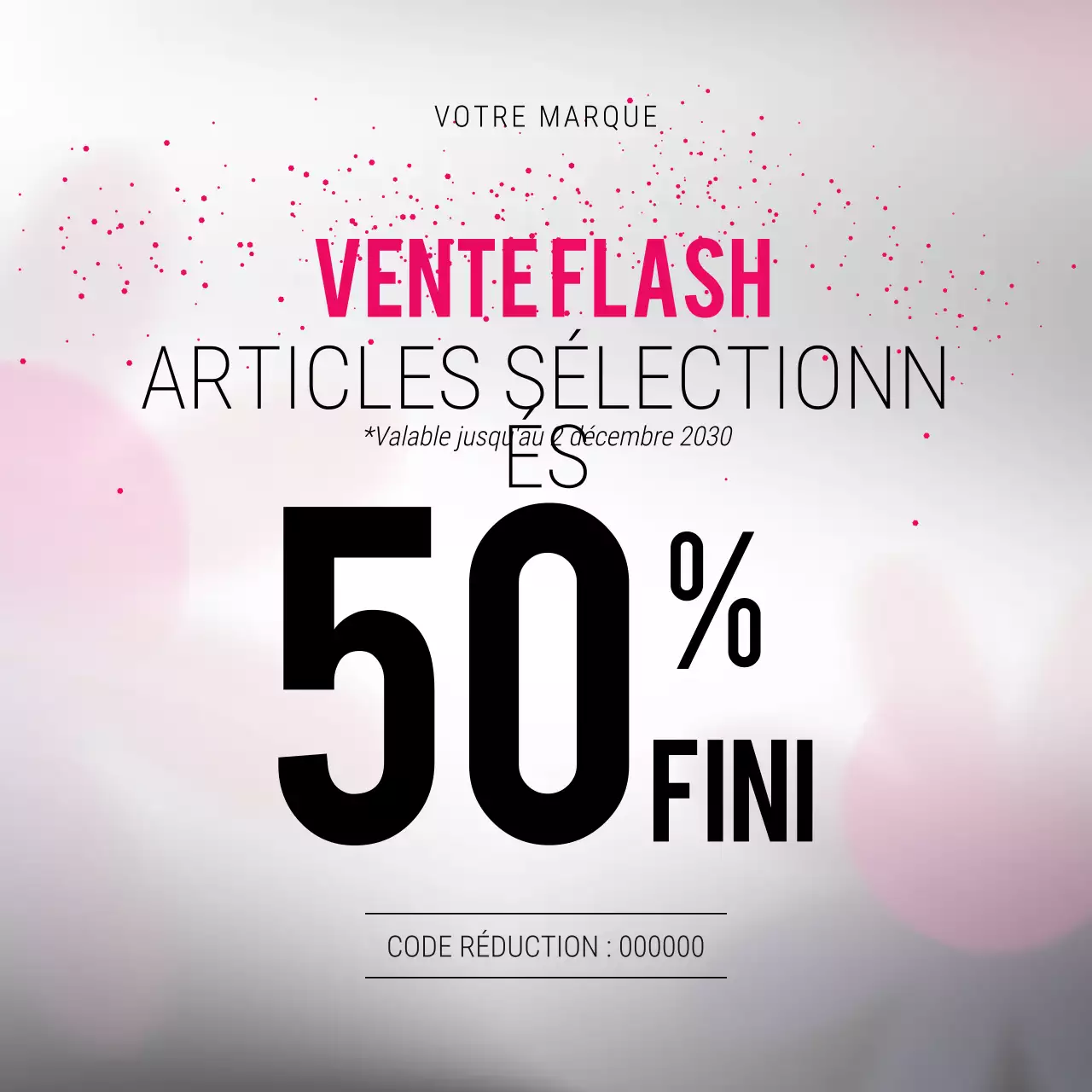 Offre spéciale Nouvel An sur les réseaux sociaux : Pack Minimalisme Bleu et Blanc avec coupon promotionnel pour les réseaux sociaux