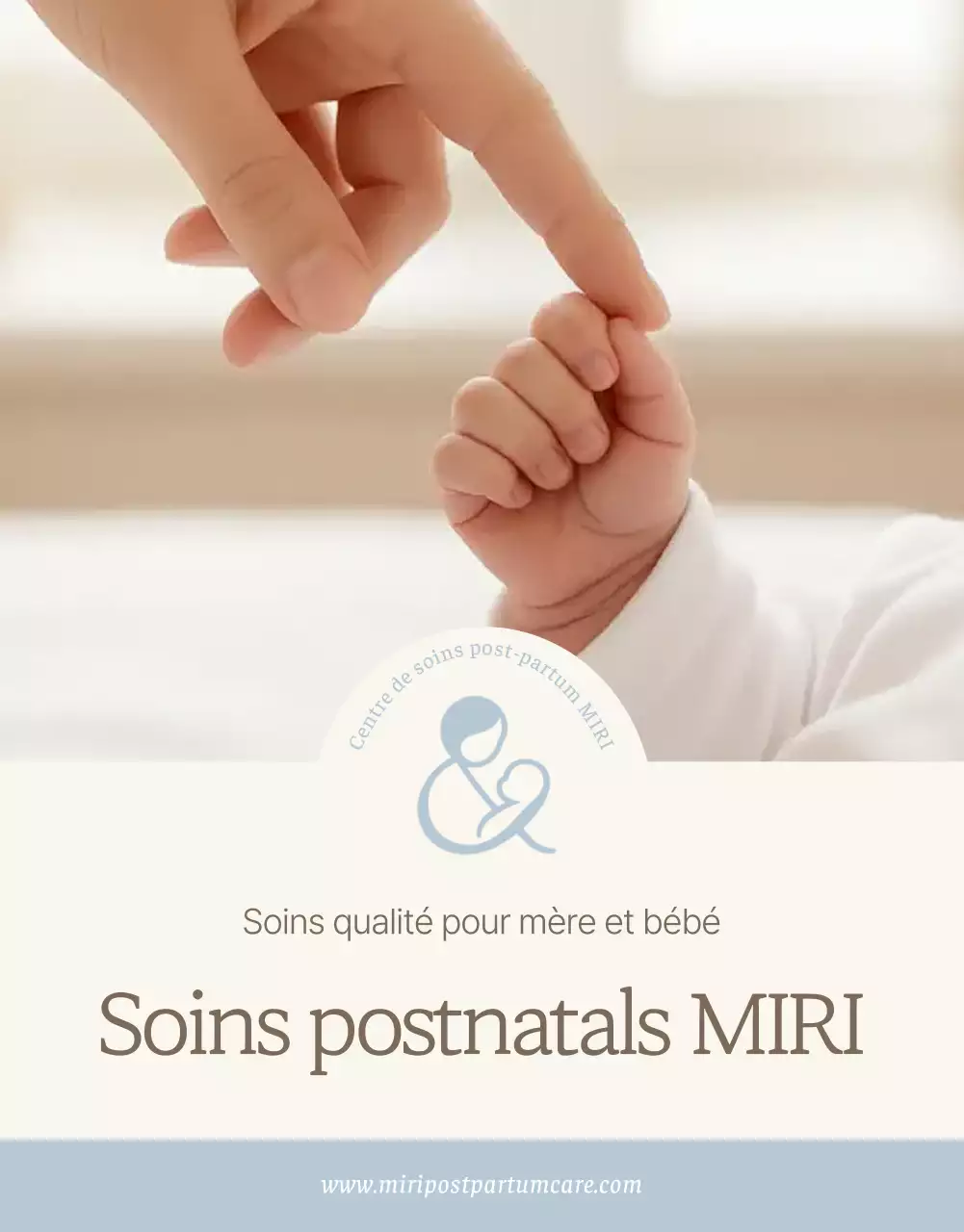 Publicité pour un centre de soins post-partum beige simple
